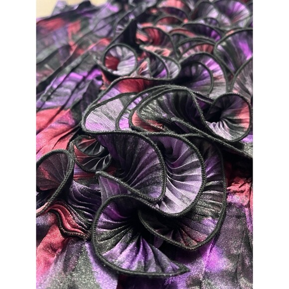 Cato Women’s 18/20W Button Down Ruffle Front Royal Purple Sleeveless Blouse - Picture 7 of 11